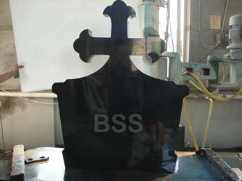 black granite monument